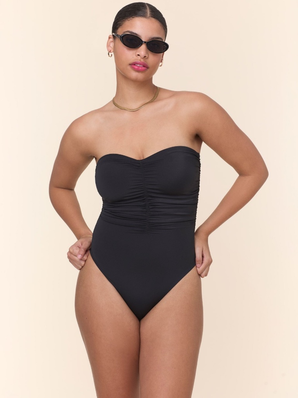 Andie The Pana One Piece - Eco Nylon - Black - Long Torso Size MBLACK / M